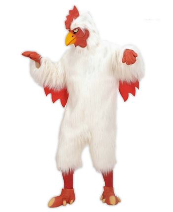 DISFRAZ DE POLLO BLANCO DE PELUCHE