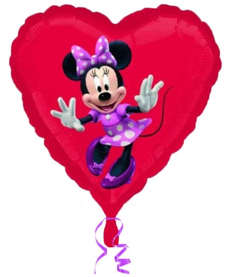GLOBO DE HELIO MINNIE CORAZON ROJO