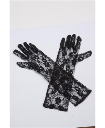 GUANTES ENCAJE LARGOS NEGROS 43CM