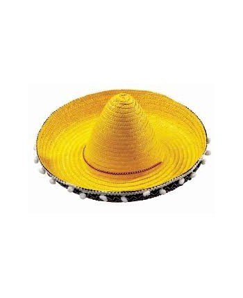 SOMBRERO MEJICANO AMARILLO PEQUEÑO SOMBRERO MEJICANO AMARILLO PEQUEÑO