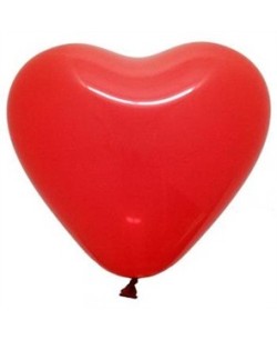 BOLSA 10 GLOBOS CORAZON ROJOS