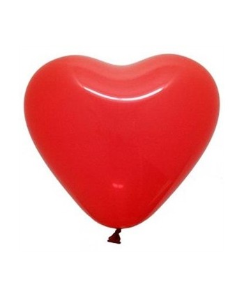 BOLSA 10 GLOBOS CORAZON ROJOS
