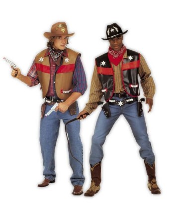 Chaleco de vaquero negro o marrón