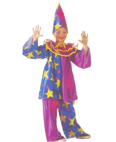 DISFRAZ DE PAYASO CON ESTRELLAS PARA NIÑO