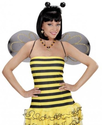 ANTENAS NEGRAS CON LENTEJUELAS Y MARABU