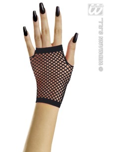 GUANTES DE RED NEGROS SIN DEDOS CORTOS