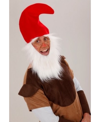 GORRO ENANITO ROJO CON BARBA