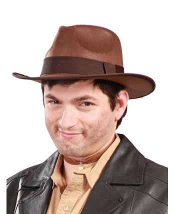 SOMBRERO INDIANA MARRÓN CON CINTA