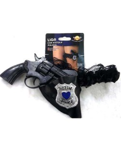 LIGA CON PISTOLA DE POLICIA