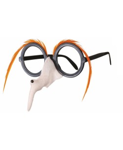 GAFAS CON NARIZ Y CEJAS ROJAS BRUJA