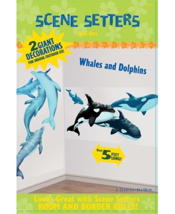 DECORACIÓN  PARED BALLENAS Y DELFINES