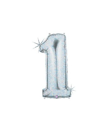 Globo de Helio Holografiado Numero 1 | La Casa de las Fiestas