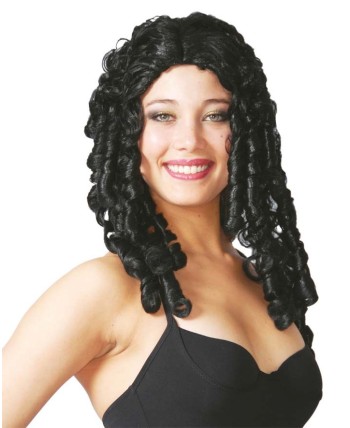 PELUCA TIRABUZONES NEGRA