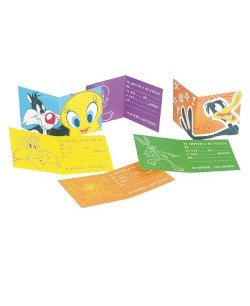 INVITACIONES WARNER 6 UNIDADES