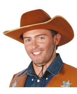SOMBRERO VAQUERO MARRON ADULTO