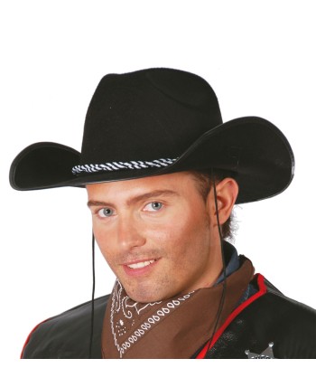SOMBRERO VAQUERO NEGRO ADULTO