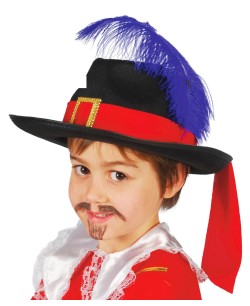 SOMBRERO MOSQUETERO NEGRO INFANTIL