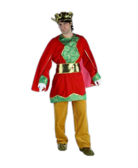 DISFRAZ DE PAJE GASPAR ROJO PARA HOMBRE