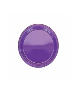 PLATO MORADO PEQUEÑO DE PLASTICO 10 UNIDADES