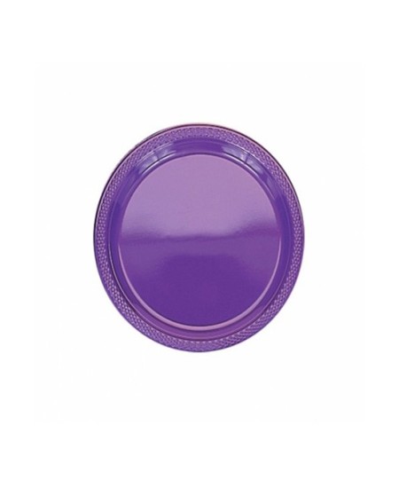 Plato Morado Pequeno de Plastico 10 Unidades