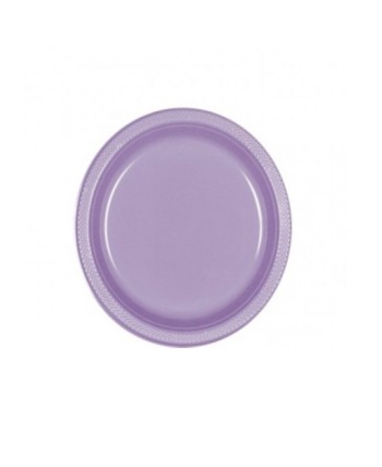 PLATO LILA PEQUEÑO DE PLASTICO 10 UNIDADES