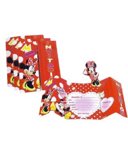 INVITACIONES MINNIE TOPOS CON SOBRE