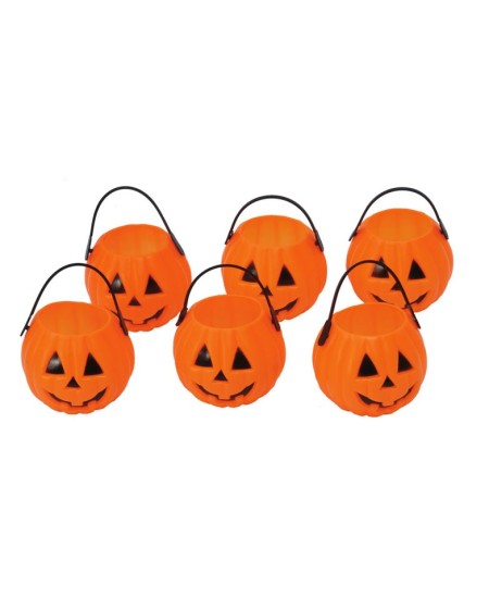 Calabazas Pequenas Portavelas 6 Unidades