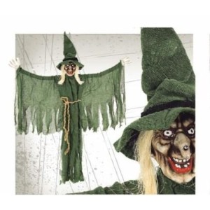 Decoración de bruja para Halloween-Figuras, calderos y escobas