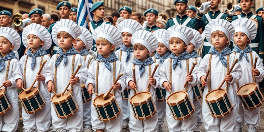 Todo lo que necesitas para la Tamborrada de San Prudencio: tambores, gorros y delantales