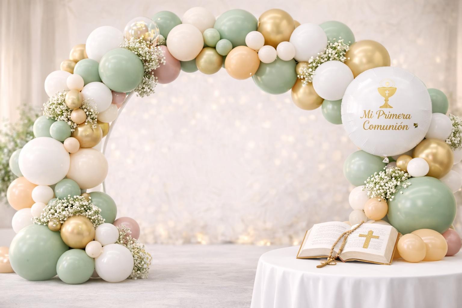 Decoración con globos para comunión: ideas elegantes y originales para un día inolvidable